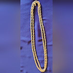 Lady Remington Gold Tone Double Link  48" Chain Necklace